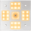 Sea-Dog Square LED Mirror Light w/On/Off Dimmer, White/Blue, 401840-3