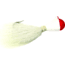 Sea Striker Bucktail Bean Jig 1 oz, 6/0 Hook, Red/White Head/White Tail, 2/Pack, T1RW