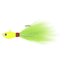Sea Striker Bucktail Jig 1 oz, Holographic Eyes, Blk Nickel Hook, Chartreuse Head/Chartreuse Tail, SSBTJ1-C