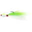 Sea Striker Bucktail Jig 3/4 oz, Holographic Eyes, Blk Nickel Hook, Chartreuse/White Head/Chartreuse/White Tail, SSBTJ34-CW