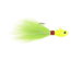 Sea Striker Bucktail Jig 6 oz, Holographic Eyes, Blk Nickel Hook, Chartreuse Head/Chartreuse Tail, SSBTJ6-C