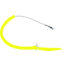 Sea Striker Cuda Tube, 12" Single 2/0 Treble Hook, 60 Lb Sealon Wire, Fluorescent Yellow, CT12Y