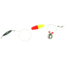 Sea Striker Flounder Rig 25&quot; 40lb Mono, #4 Nickel Blade, 2 1/2&quot; 2-Tone Cork, 1-1/4oz Cigar Weight, 12/Ring, FR2T-114