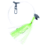 Sea Striker Fluke Rig 2/0 Wide Gap 3-Way &amp; Snap Chartreuse Mylar, N8564-CHM