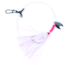 Sea Striker Fluke Rig 2/0 Wide Gap 3-Way &amp; Snap Pearl Mylar, N8564-PM