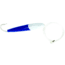 Sea Striker Rigged Cedar Plug 6", 10/0 Hook, 8 Ft 150 Lb Mono Leader, White/Blue, 893