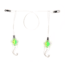 Sea Striker Spot/Kingfish/Mullet Rig, #6 Gold Wide Gap Hooks, 1/2" Round 2 Tone Grn/Yel Floats, SSSKF-2GY
