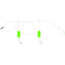 Sea Striker Spot/Kingfish/Mullet Rig, #6 Hooks 1" Green Floats, SSSKF-G