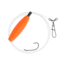 Sea Striker Striped Bass Striper 80lb mono 3/0 hook, SSSR42302-3/0