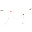 Sea Striker Whiting &amp; Sand Perch Rig, 2-Drop, #6 Hooks, 25 Lb Mono, WSP-6