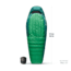 Sea to Summit Ascent Down 15F/-9C Sleeping Bag, Rain Forest Green, Long, S1124