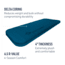 Sea to Summit Comfort Deluxe SI Sleeping Double Mat, Byron Blue, Double, 979-35