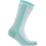 Mid Weight Mid Length Sock - Womens-White/Aqua-Small