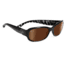 Serengeti Chloe Sunglasses - Shiny Black Zebra Frame, Drivers Gold Polarized Lenses 7623