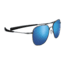 Serengeti Aerial Sunglasses, Shiny Dark Gunmetal Frame, Polarized 555nm Blue Lens, 8205