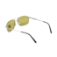 Serengeti Corleone Sunglasses, Shiny Titanium, Polarized 555nm Blue, 8418