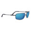 Serengeti Dante Sunglasses,Black Pearl Frame,Polarized 555nm Blue Rectangle Lens 8458