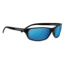 Serengeti Pisa Sunglasses, Shiny Black Frame, Polarized 555nm Blue Lens, 8272
