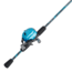 Shakespeare Amphibian Camo Spincast Combo, 3.5/1, 5, 5ft. 6in. Rod Length, Medium Power, 2 Pieces Rod, Blue, AMPCAMSCBCBO