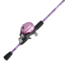 Shakespeare Amphibian Camo Spincast Combo, 3.5/1, 5, 5ft. 6in. Rod Length, Medium Power, 2 Pieces Rod, Pink, AMPCAMSCPCBO