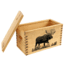 Sheffield Standard Pine Craft Box, Moose Design, Brown, 12650-1