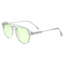 Simplify Carter Polarized Sunglasses, Clear Frame, Green Lens, Clear/Green, One Size, SSU127-C4
