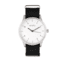 Simplify The 5600 Leather-Band Watch, White/Black, SIM5601