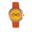 Simplify The 6100 Canvas Overlay Strap Watch, Orange, SIM6106