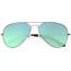 Sixty One Sunglasses Honupu Sunglasses, Silver Frame, Blue-Green Lens, Polarized, One Size, SIXS141GN