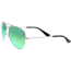 Sixty One Sunglasses Honupu Sunglasses, Silver Frame, Blue-Green Lens, Polarized, One Size, SIXS141GN