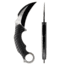 Skallywag Tactical Deep 6 Karambit Fixed Blade Knife, 4 in, 440c Stainless Steel, Hawkbill Blade, G10 Handle, Black, Deep 6 Karambit- Black
