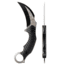 Skallywag Tactical Deep 6 Karambit Fixed Blade Knife, 4 in, 440c Stainless Steel, Hawkbill Blade, G10 Handle, Black, Deep 6 Karambit- Black