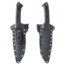 Skallywag Tactical Riptide Spear Point Fixed Blade Knife, 6.35 in, D2, Spear Point Blade, G10 Handle, Black, Riptide Spear Point-Black