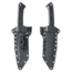 Skallywag Tactical Riptide Tanto Serrated Fixed Blade Knife, 6.35 in, D2, Tanto Blade, G10 Handle, Black, RTSB