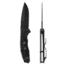 Skallywag Tactical Sentrax Folding Knife, 3.25 in, 154CM, Drop Point Blade, G10/Stainless Steel Handle, Black, Sentrax