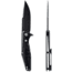 Skallywag Tactical Tactical Iron Jaw Folding Knife, 3.4in, D2, Straight Back, G10/Titanium, Black, Iron Jaw
