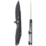 Skallywag Tactical Tactical Iron Jaw Folding Knife, 3.4in, D2, Straight Back, G10/Titanium, Black, Iron Jaw