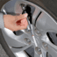 Slime Chrome Pencil Tire Gauge, w/Valve Caps, Silver, 2005-A