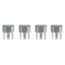 Slime Hex-Head Chrome Valve Caps, Silver, 2048-A