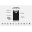 SLNT Faraday Phone Sleeve, Black Leather, Extra Large, SPS-XLBL