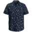 Smartwool Everyday Short Sleeve Button Down - Mens, Deep Navy Gone Camping, Small, SW017017N371S