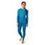 Smartwool Intraknit Merino 200 Pattern Crew - Womens, Ocean Abyss/Wave Blue Floral Scape, Large, SW016412F34-L