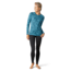 Smartwool Merino 250 Baselayer Pattern Crew - Womens, Wave Blue Traced Dahlia, Large, SW016371E39-L
