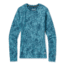 Smartwool Merino 250 Baselayer Pattern Crew - Womens, Wave Blue Traced Dahlia, Large, SW016371E39-L