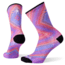 Smartwool PhD Run Ultra Light Print Crew Socks - Womens, Meadow Mauve, Large, SW001235A22-L