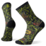 Smartwool PhD Ultra Light Vine Pattern Print Crew Socks, Multi Color, Large, SW004096150-L