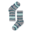 Smartwool Striped Hike Light Crew Sock - Kids, Light Gray-Mint, Large SW001212B16-L