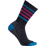 Smartwool Striped Hike Light Crew Sock - Women's-Charcoal/Berry-Medium