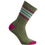 Smartwool Striped Hike Medium Crew Sock - Women's -Light Loden/Berry-Medium