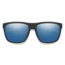 Smith Barra Sunglasses, Matte Black Frame, ChromaPop Glass Polarized Blue Mirror Lens, 20522300360QG